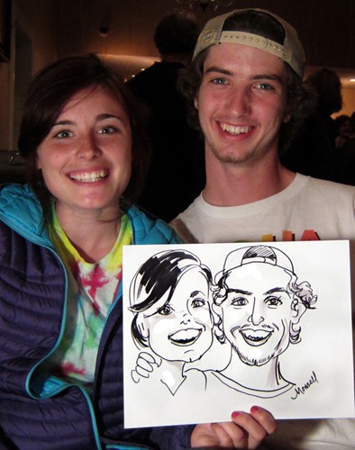 Couple with Their Caricatures