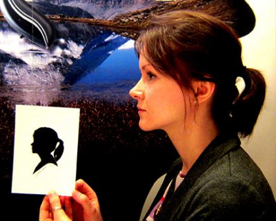 A Woman holding her Silhouette A Woman holding her Silhouette