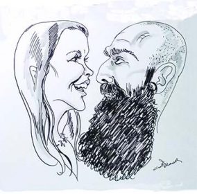 Couple Done at Wedding - Caricatures