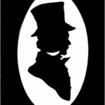 Gentleman with Top Hat - Silhouette