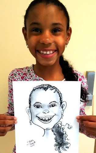 Girl with Her Caricature