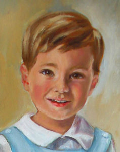 Portrait of Small Boy - Oil