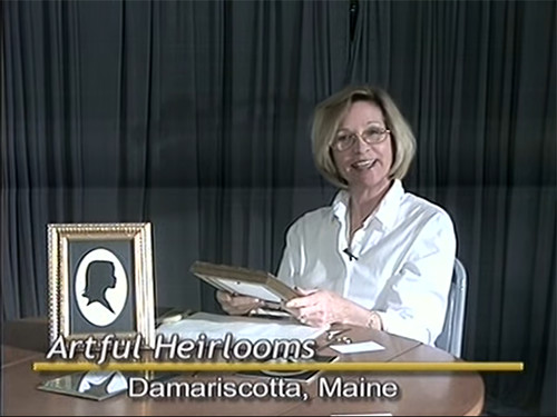 Ruth Monsell Cutting a Silhouette Portrait