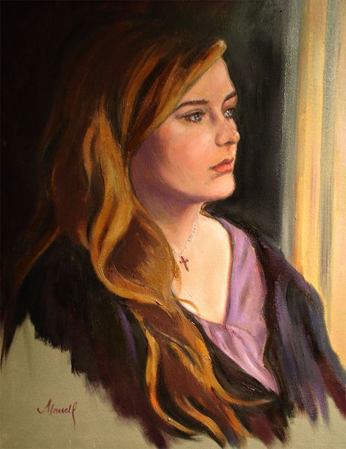 Portrait of a Young Woman Oil Portrait